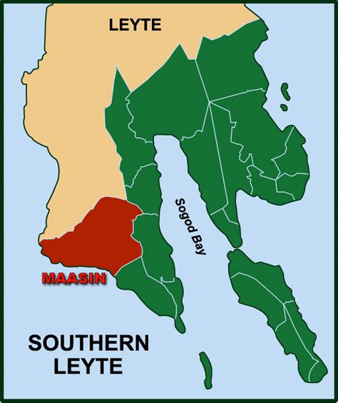 capital city of southern leyte|Maasin Map .